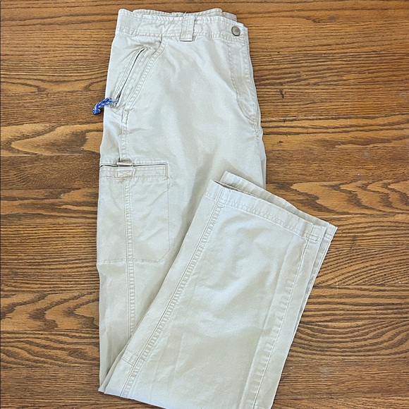 LLBean Pants Women’s 14 M/Tall Khaki Utility Hiking Canvas Cotton - Picture 12 of 13